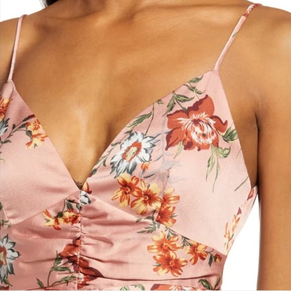 Lulus Floret Studios Mauve Floral Spaghetti Strap High- Low Sundress - Picture 2 of 10